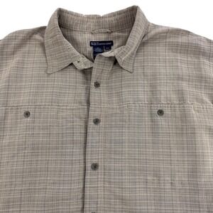 5.11 Tactical Covert Shirt Mens 2XL Beige Plaid Ripstop Covert Carry 71170